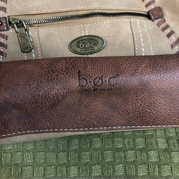 B.O.C. Born Concepts Womens Oakley Brown Faux Leather Satchel Handbag - Picture 5 of 12